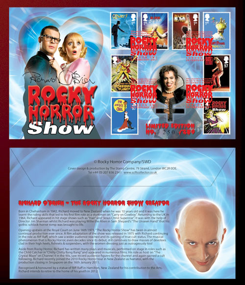 The Rocky Horror Show Official Full Set First Day Cover Signed by Richard O'Brien