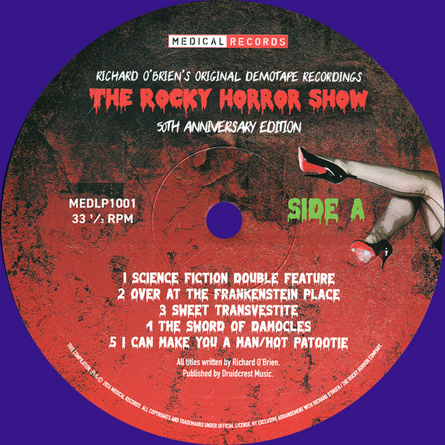 The Rocky Horror Show 50th anniversary - Original Demotape Recordings LP