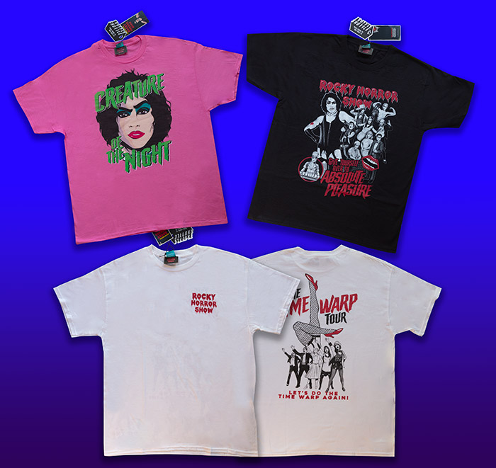 The Rocky Horror Picture Show 'Creature Of The Night' Glam T-Shirt – White, Men's Regular Fit, Short Sleeve, Vintage Style