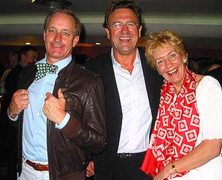 Neil and Christine Hamilton with Christopher Malcolm