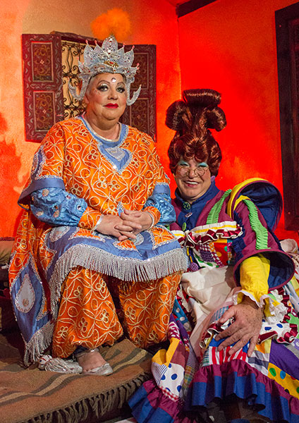 Jo Brand and Matthew Kelly - Aladdin Wimbledon Theatre Cast Photograph © Stephanie / TimeWarp 2013